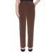 Alfred Dunner Women's Classics Corduroy Pull-On Proportioned Medium Pant - Plus Size, Brown, 22 Plus