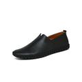 Daeful Men's Genuine Leather Loafers Driving Moccasins Slip On Casual Shoes Round Toe