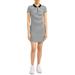 Eye Candy Juniors Striped Polo Bodycon Dress with Front Zipper