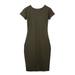 Women Summer Dress Casual Bodycon Slim Fit Pencil Dress Solid Short Sleeve Woman Clothes Knee Length Dress Sundress