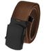 All Sizes Men's Golf Belt in 1.5 Black Slider Belt Buckle with Adjustable Canvas Web Belt XXX-Large Brown