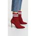 Schutz Women's Gisela Sock Booties Fitted Red Pointed High Heel Boot (7, Red)