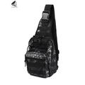 Sixtyshades Tactical Sling Shoulder Bags Military Molle Chest Messenger Bag Backpack Daypack For Hiking Fishing Cycling Camping (Black Pythons Grains)