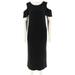 Du Jour Scoop Neck Cold Shoulder Rib Knit Midi Dress Women's A308993