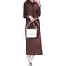 Women's Pocket Hoodie Long Maxi Dress Solid Pullover Hoodie Hooded Sweatshirt Long Tops Bottomming Dresses