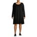 Terra & Sky Women's Plus Size Knit Peplum Dress