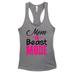 Mothers Running Motivation Fitness Tank Top â€œMom in Beast Modeâ€� - Funny Threadz Small, Heather Grey