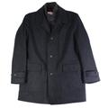 Mens Coat Large 2-in-1 Zip Ribbed Wool $250 L