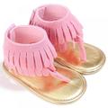 Summark Infant Baby Girls Soft Sole Summer Sparkle Sandals Flower Shoes Bowknot Candy Princess Dress Flats First Walker Crib Shoes