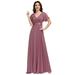 Ever-Pretty Womens Plus Size Prom Ball Gown for Women 09890 Orchid US22