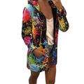 (Toponeto) Fashion Womens Tie dyeing Print Coat Outwear Sweatshirt Hooded Jacket Overcoat