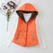 Women Solid Short Outerwear Cotton Jackets Pocket Loose Stand Vest Coats