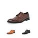 Bruno Marc Mens Genuine Leather Oxfords Shoes For Men Slip-on Formal Business Dress Oxford Shoes WASHINGTON-2 DARK/BROWN Size 11