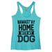 Womenâ€™s Triblend Tank Top â€œNamast'ay Home With My Dogâ€� Yoga Workout Tank Top Small, Blue
