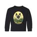 Inktastic Bee Happy with Cute Cat in Flowers Teen Long Sleeve T-Shirt Unisex Black XL