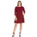 24/7 Women's Plus Size Comfort Apparel Perfect Fit and Flare Plus Size Pocket Dress