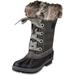 London Fog Womens Melton Cold Weather Waterproof Snow Boot