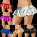 Sexy Women's Metallic Shiny Bodycon Micro Mini Dress Party Clubwear Short Skirt