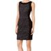 Calvin Klein NEW Black Womens Size 14 Boat Neck Tweed Sheath Dress