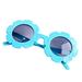 Ins Personalized Candy Color Headwear Small Flower Wild Children Sunglasses Shape Girls Hair Accessories Blue