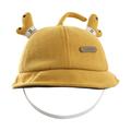 Infant Baby Winter Bucket Hat, Cute Wide Brim UV Protection Fisherman Hat with Deer Antlers
