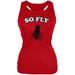 So Fly Red Juniors Soft Tank Top - X-Large