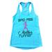 Funny Womens Flowy Tank Top â€œBad A** Mother Runner" Mother Tank Top Gift X-Large, Cancun Blue