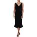 Lauren Ralph Lauren Womens Aradene V-Neck Cocktail Midi Dress