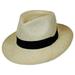 Panama Straw C-Crown Fedora Hat - M - Natural