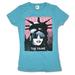 Lady Gaga The Fame Liberty Juniors Aqua Blue T Shirt