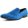 Amali Mens Velvet Slip-On Smoking Slipper Tuxedo Loafers Turquoise Size 12