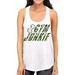 Junior's Camo Gym Junkie B108 White Racerback Tank Top Medium