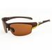 SUNGLASSES - POLARIZED FASHION SUN GLASSES FILA MATT BROWN BROWN UNISEX - MEN AND WOMEN SF 218 PBRW