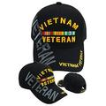 Buy Caps and Hats VIETNAM VETERAN Embroidered Military Baseball Cap Mens (Black Vietnam Veteran Hat)