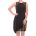 Rachel Rachel Roy Women's Sleeveless Lace Metallic Black Combo Dress Size M