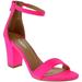 Top Moda Women's HAnnah-1 Ankle Strap High Heel Sandal, Neon Pink (7, Neon Pink)