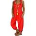 Sexy Dance Women Summer Sleeveless Bib Jumpsuit Romper Loose Bandage Overalls Casual Bib Pants