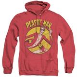 DC Comics Plastic Man Adult Heather Hoodie Sweatshirt Red