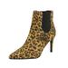 Dream Pairs Women's Pointed Toe Stiletto High Heel Slip On Ankle Booties Kizzy-1 Leopard Size 10