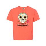 Inktastic DÃ­a de los Muertos Skull with Flower Tween Short Sleeve T-Shirt Unisex Retro Heather Coral M