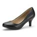 Dream Pairs Women Bridal Slip On Wedding Shoes Party Dress Low Heel Pumps Shoes Luvly Black/Pu Size 6