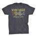 56Th Birthday Gift T-Shirt - Retro Birthday - Vintage 1964 Original Parts - 001-Dk. Heather-Lg
