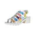 Steve Madden Girls J Puzzle Iridescent Caged Heels