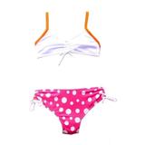 Azul Little Girls Orange Pink Bandeau Dippin' Dots Pc Bikini Swimsuit