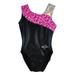 O3GL043 Obersee Girl's Girls Gymnastics Leotard - Pink Leopard