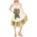 HAPPY BAY Women's Midi Summer Casual Loose Dress Beach Cover Up Hand Tie Dye A
