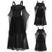 Mnycxen Womne Plus Size Cold Shoulder Butterfly Sleeve Lace Up Halloween Dress