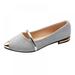 Saient Ladies Flat Shoes Elegant Women Shoes Comfortable Pointed Toe Shallow Flats Fashion Shoes Size 4-9