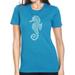LA Pop Art Women's Premium Blend Word Art T-shirt - Types of Seahorse