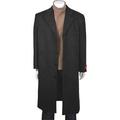 Stylish Classic Single Breasted Overcoat Mens Dress Coat Dark Brown In 65% Wool Topcoat